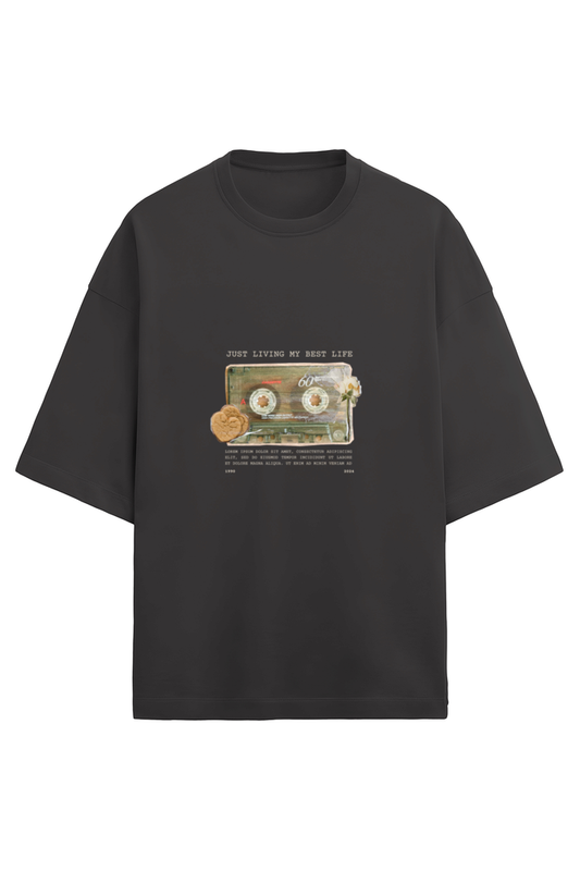 Living the Best Silhouette Heavy weight Oversized T-Shirt
