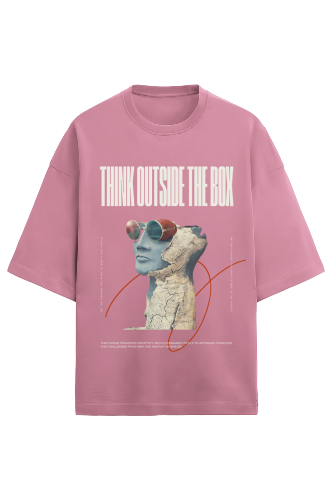 Think out the box Unisex Heavyweight Oversized Tshirt