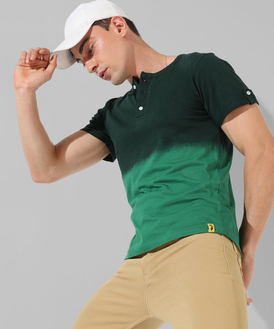Men's Half Sleeves Stylish Neck T-Shirt