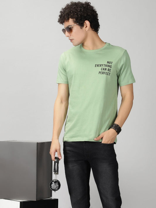 Printed Cotton Half Sleeves Men's Round Neck T-Shirt