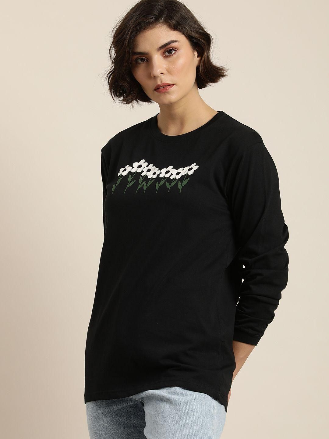 Dillinger Women's Black Graphic Oversized T-Shirt