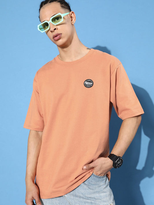 Difference of Opinion Brown Graphic Oversized T-Shirt
