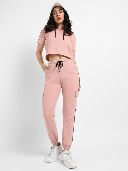 Women's Hooded Co-Ord Set With Contrast Piping
