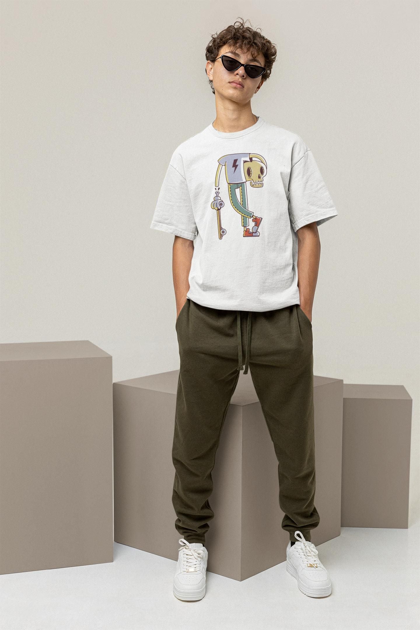 Calm Down Cotton Printed Half Sleeves Men's T-Shirt