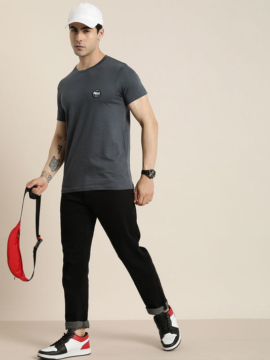 Difference of Opinion Grey Graphic Regular T-Shirt