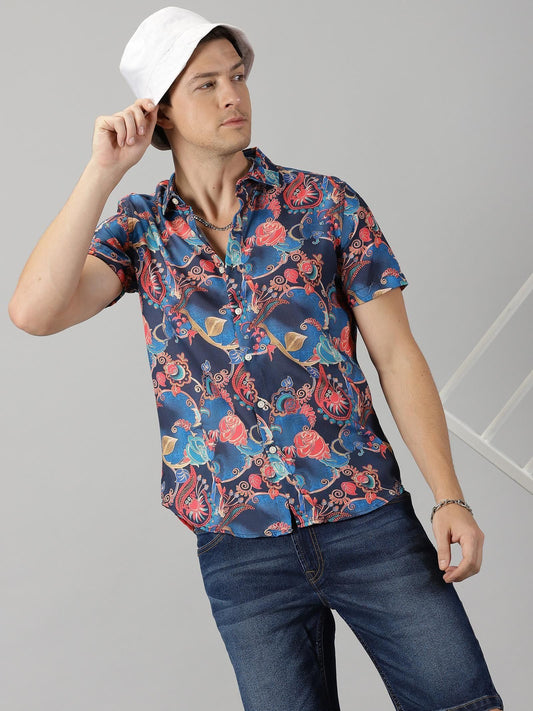 Rayon Printed Half Sleeves Men's Casual shirt